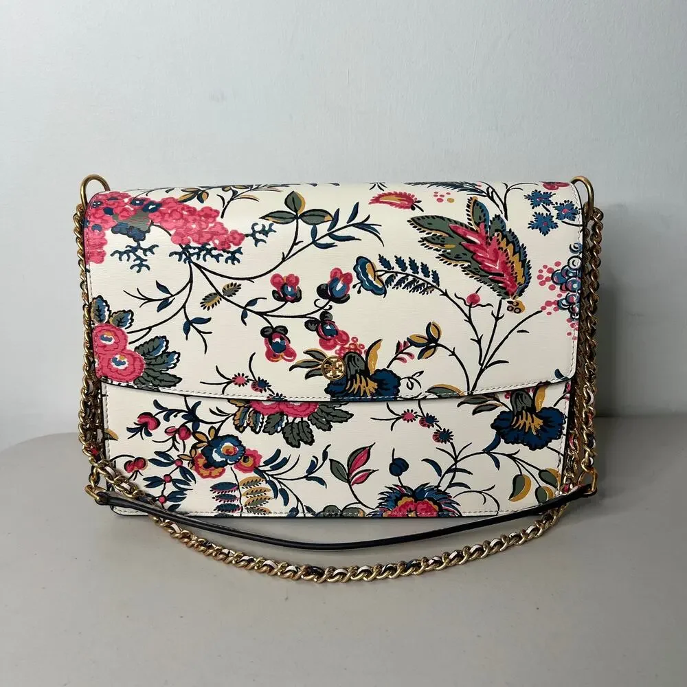 Tory Burch Parker Floral Large Shoulder Bag NWT